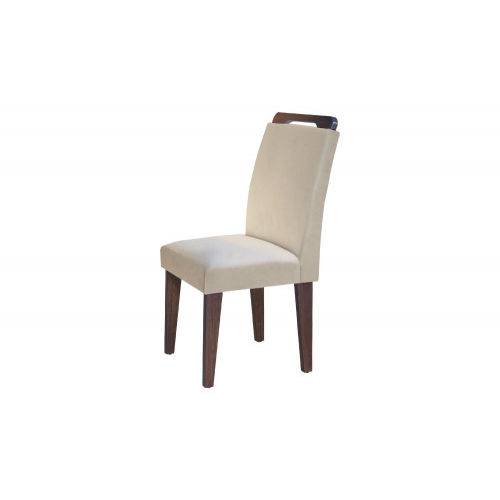 Cadeira Athenas 100% MDF (Kit com 2 Cadeiras) - Móveis Rufato - Café/Veludo Creme - Móveis Bom de Preço -