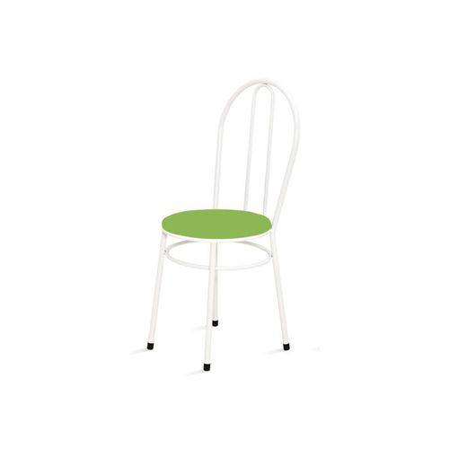 Cadeira Baixa 0.134 Redonda Branco/verde - Marcheli