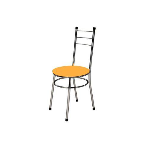 Cadeira Baixa 0.236 Redonda Cromado/laranja - Marcheli