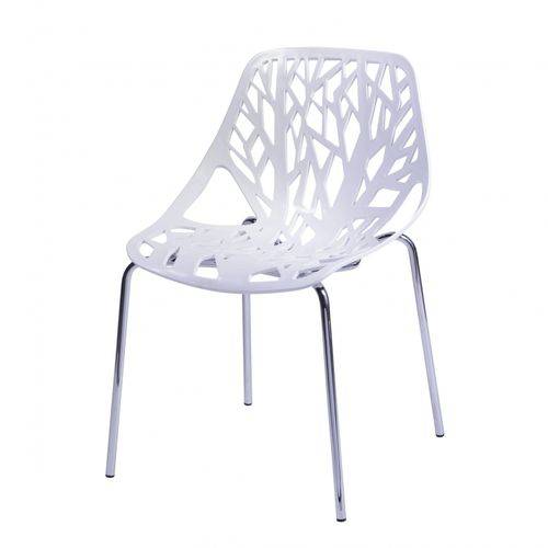 Cadeira Base Cromada OR Design Branco