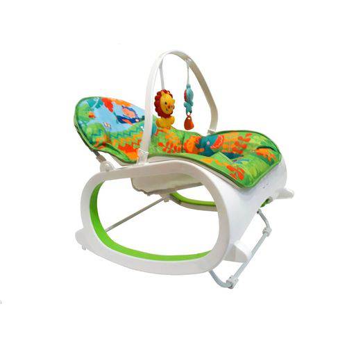 Cadeira Bebê Descanso Musical Vibratória 18 Kg Safari Verde