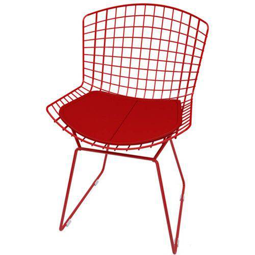 Cadeira Bertoia Pintada Vermelha Assento Vermelho - 19563