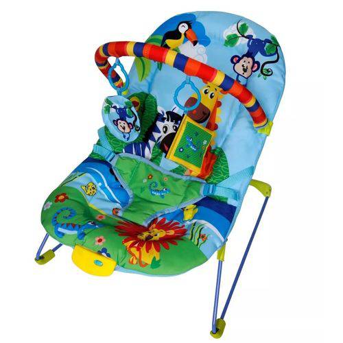 Cadeira Cadeirinha de Descanso Azul Musical Móbile e Vibração