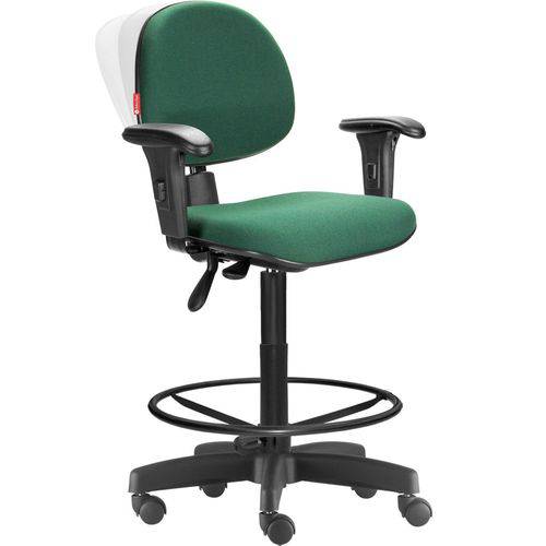 Cadeira Caixa Alta Portaria Recepção Ergonômica Verde Bandeira Cb34