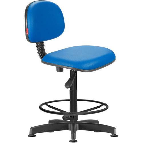 Cadeira Caixa Alta Secretária Giratória Courvin Azul