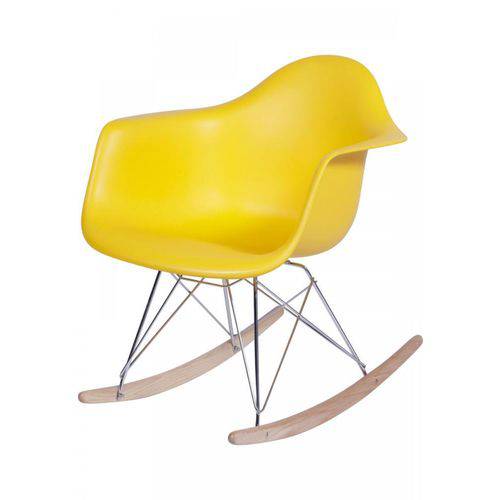 Cadeira Charles Eames com Braço de Balanço Infantil-amarela