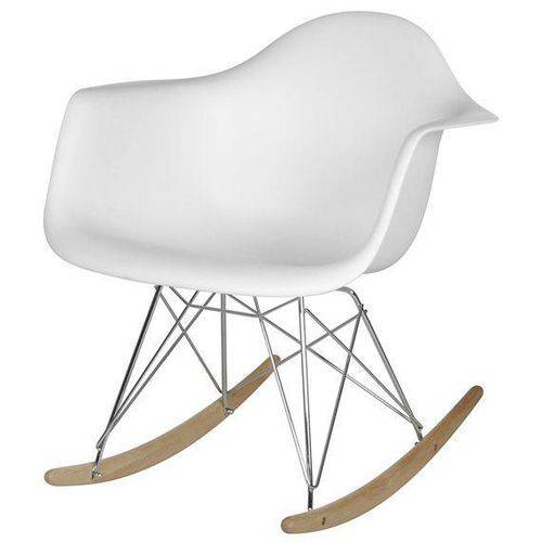 Cadeira Charles Eames com Braço de Balanço Infantil-branca