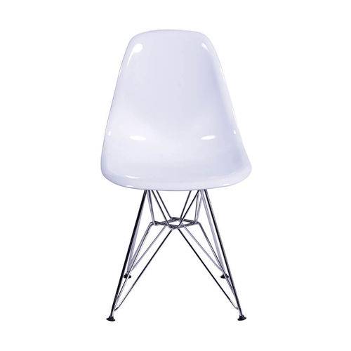 Cadeira Charles Eames Eiffel Base Metal - Branco - Tommy Design