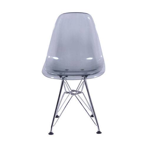 Cadeira Charles Eames Eiffel Base Metal - Fume - Tommy Design