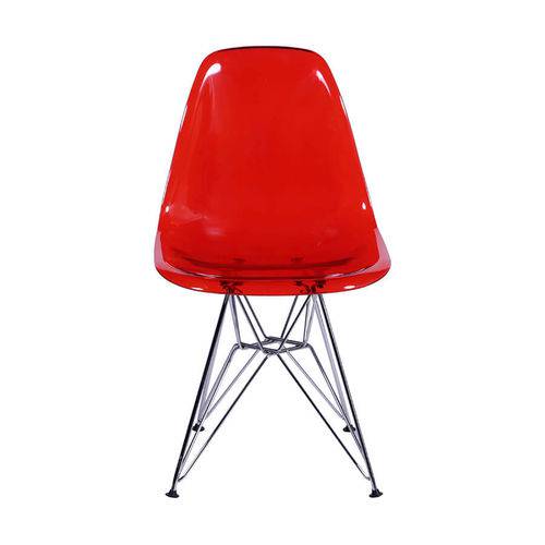 Cadeira Charles Eames Eiffel Base Metal - Vermelho - Tommy Design
