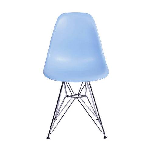 Cadeira Charles Eames Polipropileno com Base Metal - Azul - Tommy Design