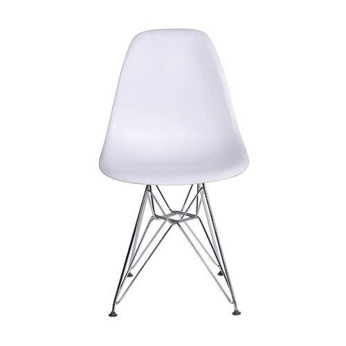 Cadeira Charles Eames Polipropileno com Base Metal - Branco - Tommy Design
