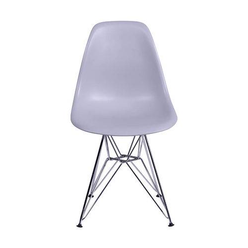 Cadeira Charles Eames Polipropileno com Base Metal - Cinza - Tommy Design