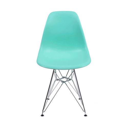 Cadeira Charles Eames Polipropileno com Base Metal - Verde Tifanny - Tommy Design