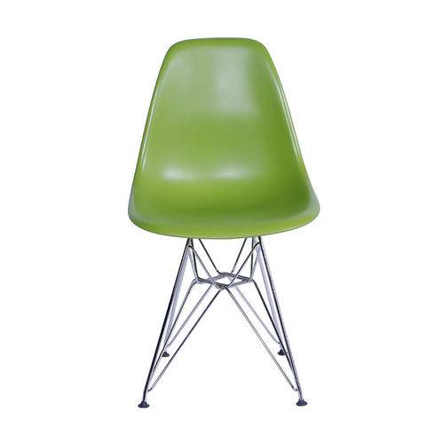 Cadeira Charles Eames Polipropileno com Base Metal - Verde - Tommy Design