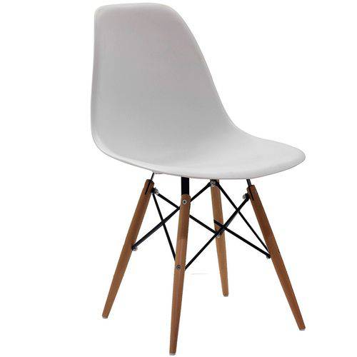 Cadeira Charles Eames Wood Dsw Branca