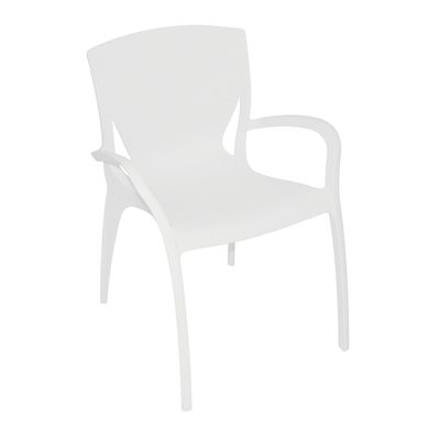 Cadeira Clarice com Braços Branca Tramontina