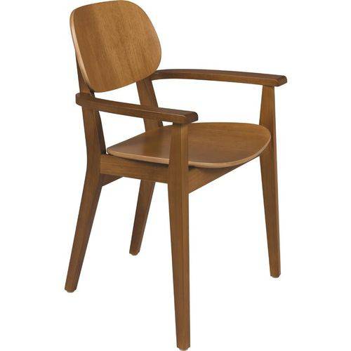 Cadeira com Braços London Amêndoa Marrom - Tramontina