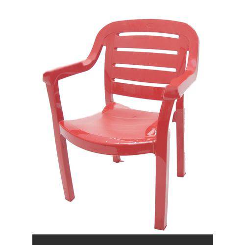 Cadeira com Braços Miami Horizontal Vermelho