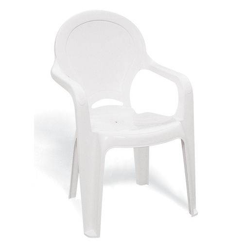 Cadeira com Braços TiqueTaque Branca Tramontina