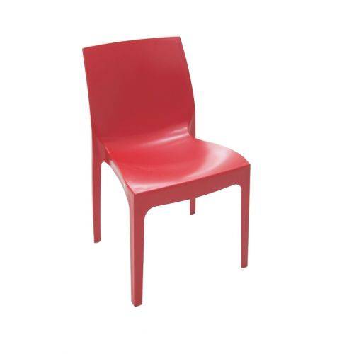 Cadeira com Encosto Fechado Vermelha Alice Summa