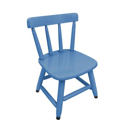 Cadeira Country Infantil de Madeira Maciça Azul