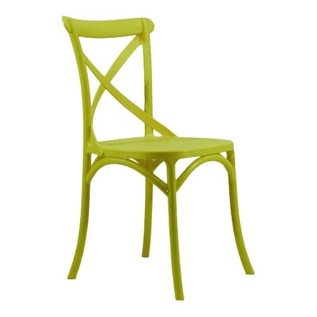 Cadeira Cross Polipropileno Amarelo Byartdesign