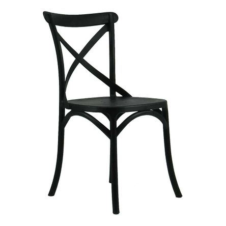 Cadeira Cross Polipropileno Preto Byartdesign