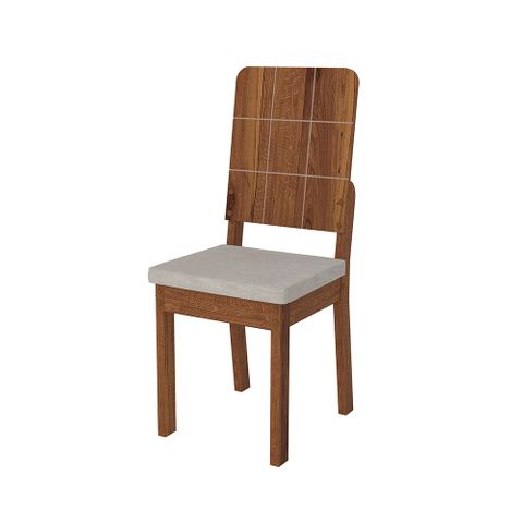 Cadeira Dama 2 Peças - Pena Bege - Rústico Terrara