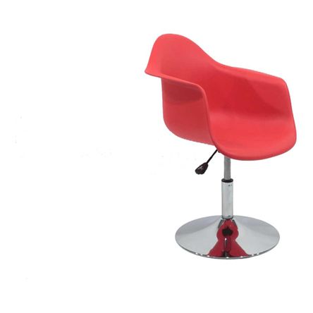 Cadeira DAR Charles Eames Disco PP Vermelho Byartdesign