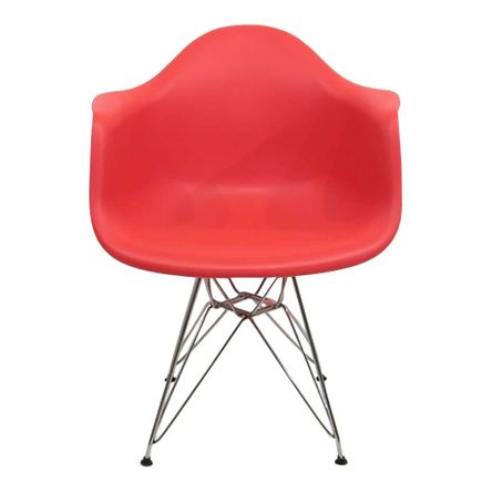 Cadeira DAR Metal Eames PP Vermelho Original Entrega Byartdesign