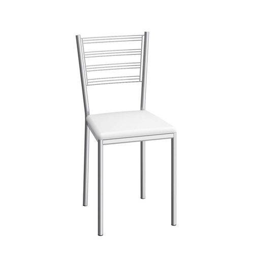 Cadeira de Aço Dallas C152 Compoarte Cromado/Branco