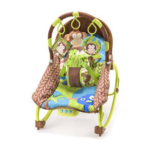 Cadeira de Balanço para Bebês 0-20 Kg Macaco Multikids Baby - BB365