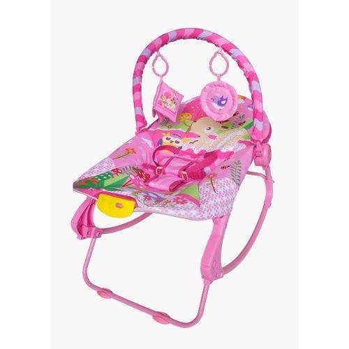 Cadeira de Descanso New Rocker Vibratória Musical - Color Baby - Rosa