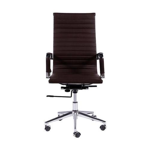 Cadeira de Escritório Alta com Sistema Relax - Café - Tommy Design