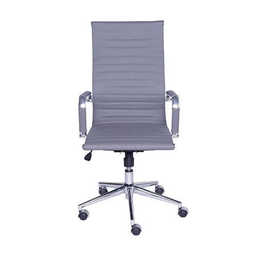 Cadeira de Escritório Alta com Sistema Relax - Cinza - Tommy Design