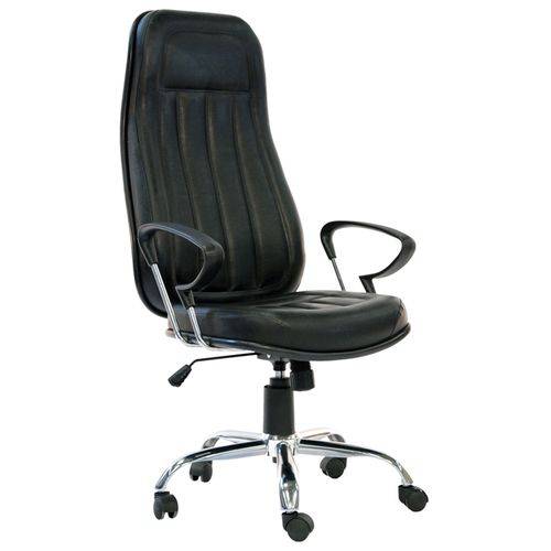 Cadeira de Escritório Alta Presidente Sistema Relax Preta Caribe - Design Chair