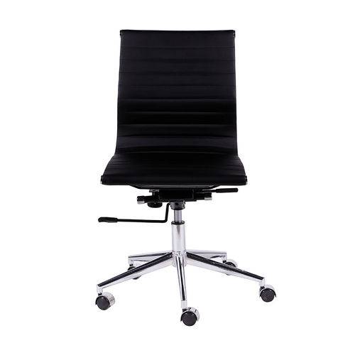 Cadeira de Escritório Baixa Sem Braço - Preto - Tommy Design