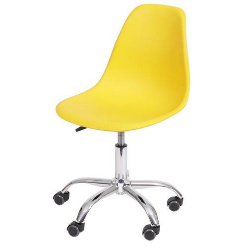 Cadeira de Escritório com Rodizios OR Design Amarelo