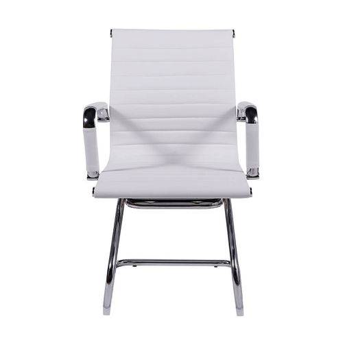 Cadeira de Escritório Fixa com Braço - Branco - Tommy Design