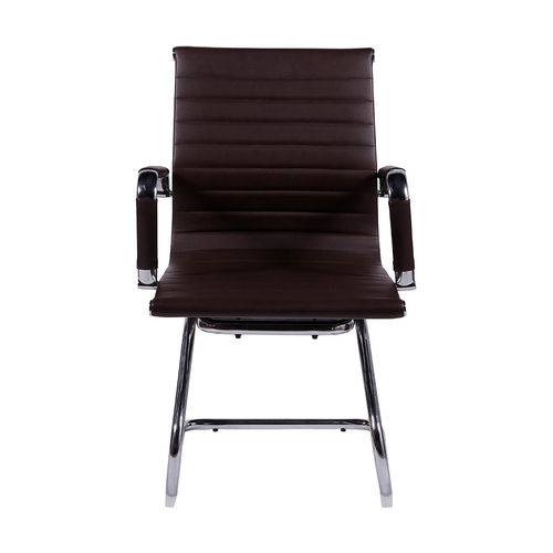 Cadeira de Escritório Fixa com Braço - Café - Tommy Design