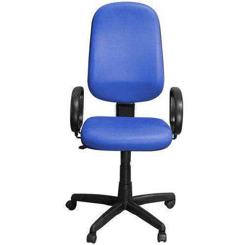 Cadeira de Escritório Presidente Giratória Azul com Braços - Pethiflex