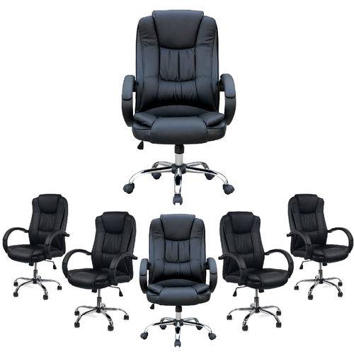 Cadeira de Escritório Sala do Conselho Completa com 6 Cadeiras Presidente C300 Fortt