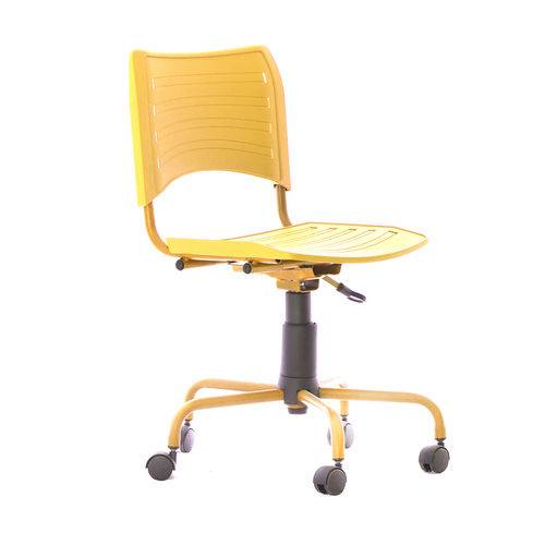 Cadeira de Escritório Secretária Giratória Evidence Color Amarelo