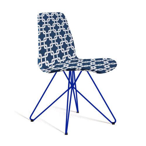 Cadeira de Jantar Eames Butterfly Azul e Branco