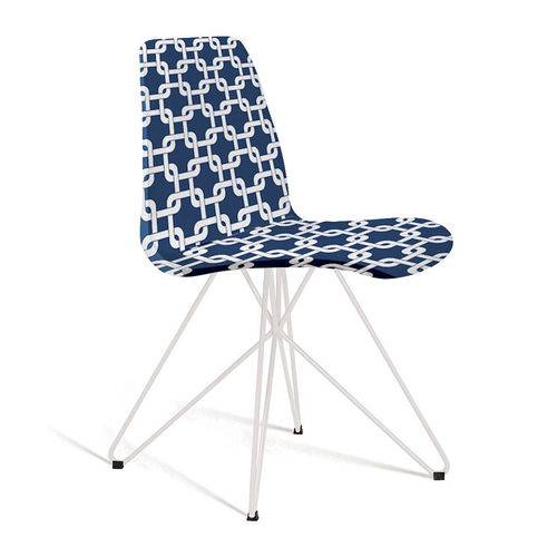 Cadeira de Jantar Eames Butterfly Branco e Azul