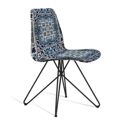 Cadeira de Jantar Eames Butterfly Preto e Azul