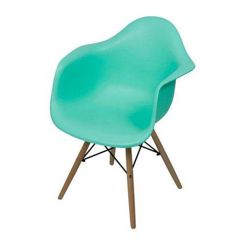 Cadeira de Jantar Eames com Braços Verde Tiffany ÓR