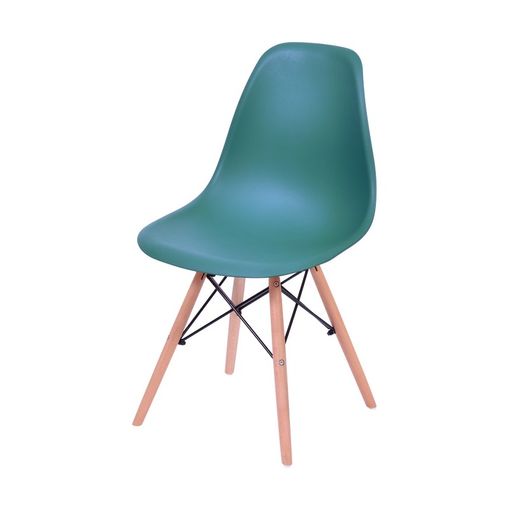 Cadeira de Jantar Eames Wood Azul Petróleo 1102B OR Design