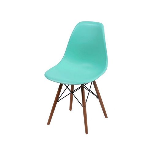 Cadeira de Jantar Eames Wood Tiffany Base Escura 1102BE Ór